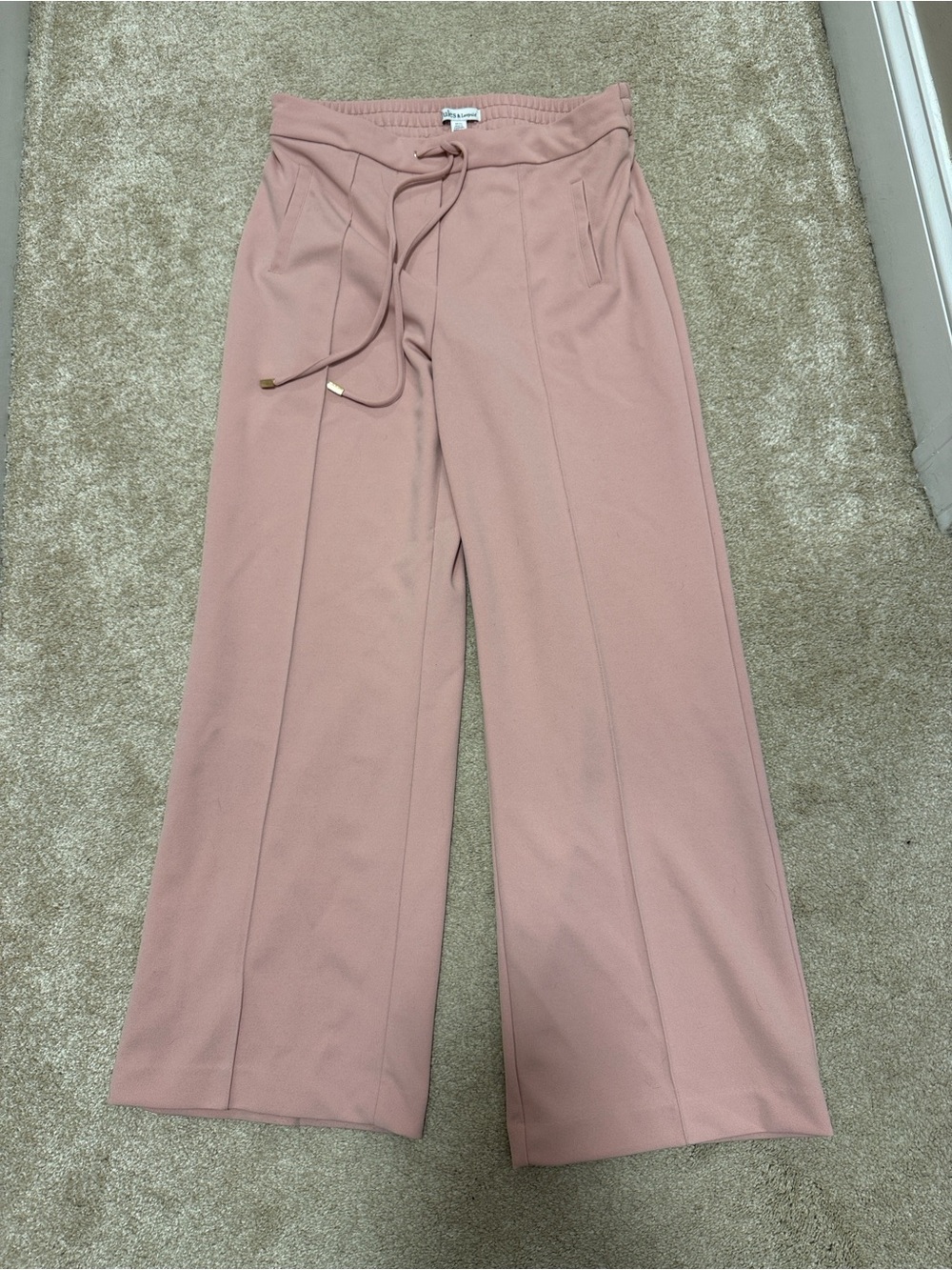 Jules & Leopold Blush Wide-Leg Drawstring Pants